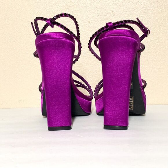 Jeffrey Campbell Aperitivo Heels 6 Strappy Sandals Platform Magenta Purple - Picture 5 of 7
